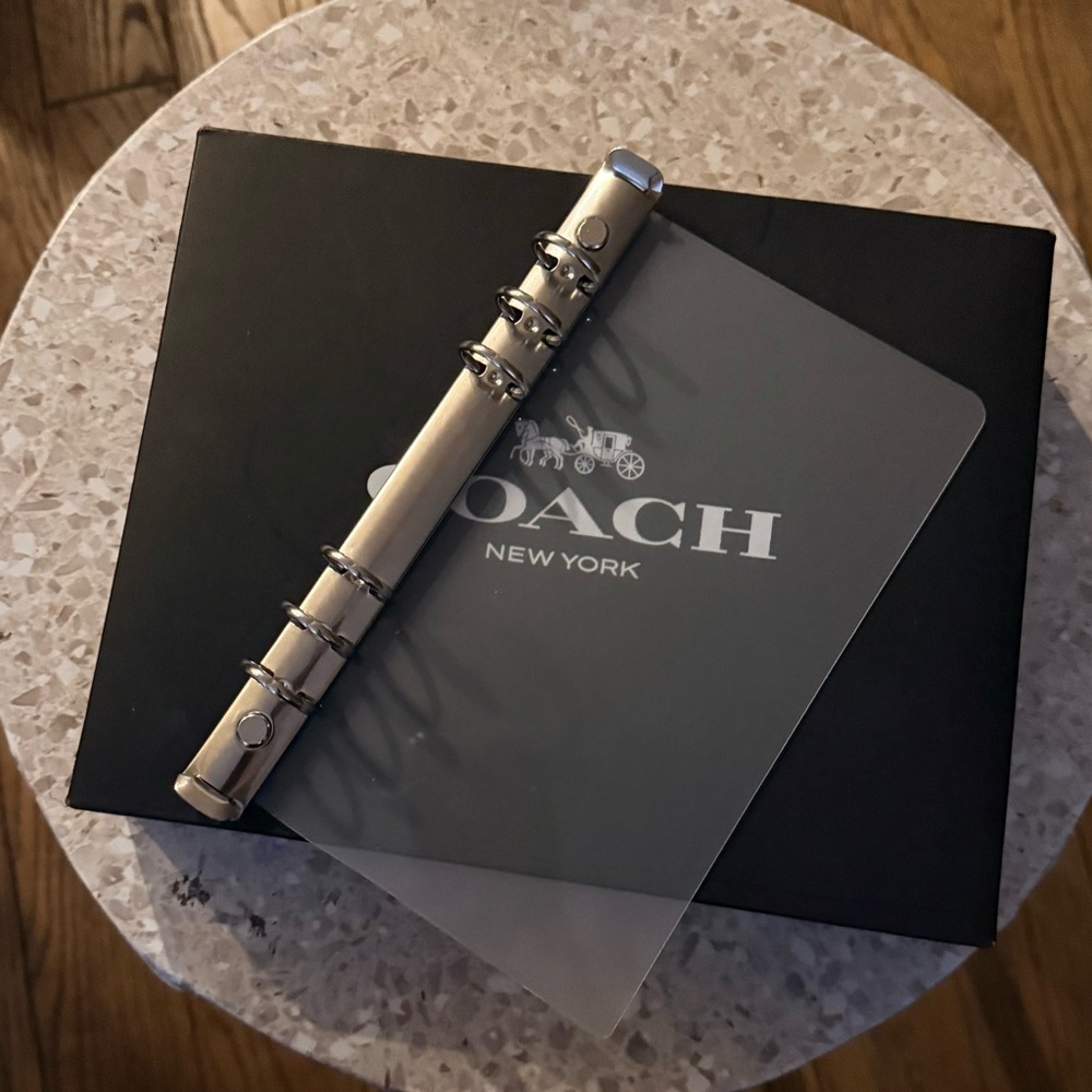 A5 Slim Binder Ring Insert for Coach Notebook Cover! Silver